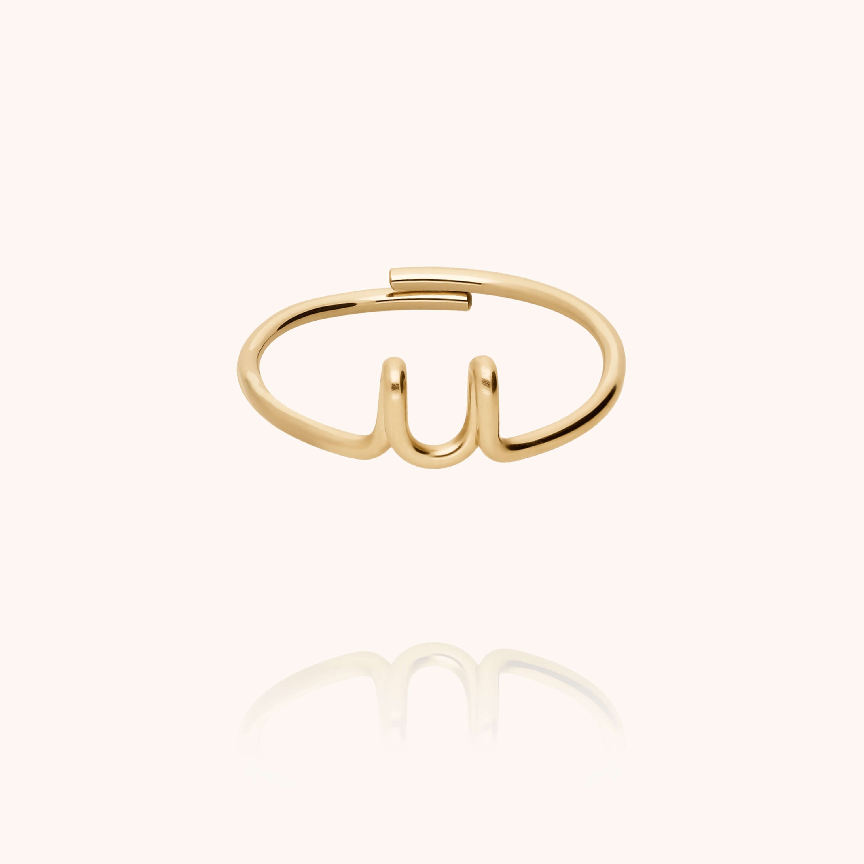 Bague Originale Initiale — cadeau de luxe fait main Paris