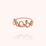 Bague Originale Personnalisée - or rose laminé