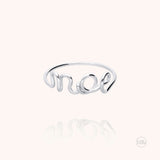 Bague Originale Personnalisée - or blanc 750/1000