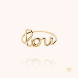 Bague Originale Personnalisée - or jaune 750/1000