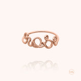 Bague Originale Personnalisée - or rose 750/1000