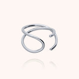 Anello Outline Lettera L - argento