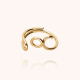 Anello Outline Lettera V - oro giallo laminato
