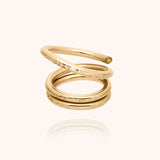 Bague Quent - or jaune laminé