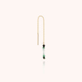 Single Chain Earring - Emerald