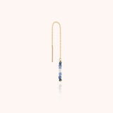 Single Chain Earring - blue sapphire