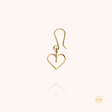 Orecchino Dormeuse Cuore Individuale - oro giallo 18kt.