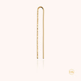 Earring U Daphné Hammered - Yellow 18k gold