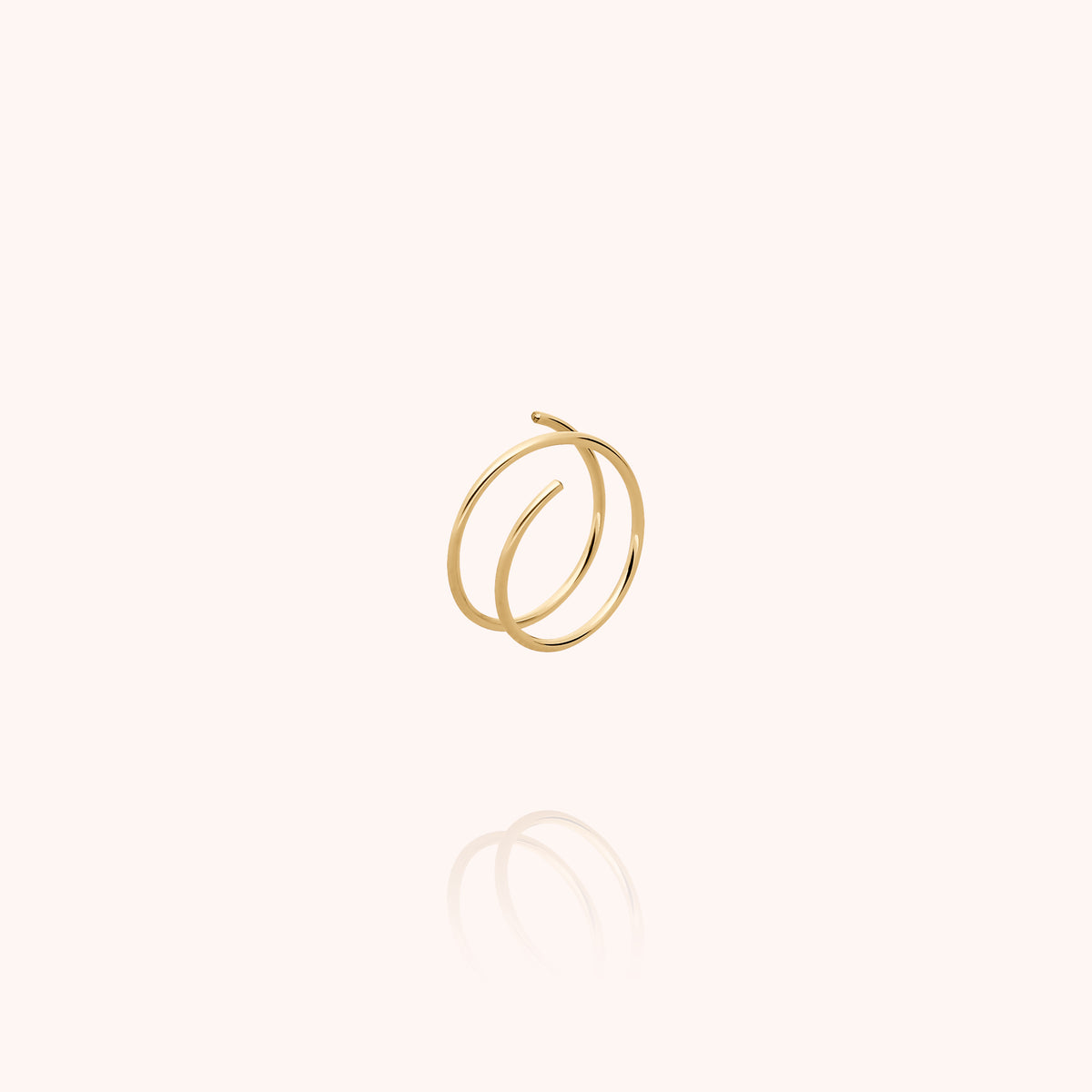 Orecchino Volute in filo d'oro giallo laminato 14k