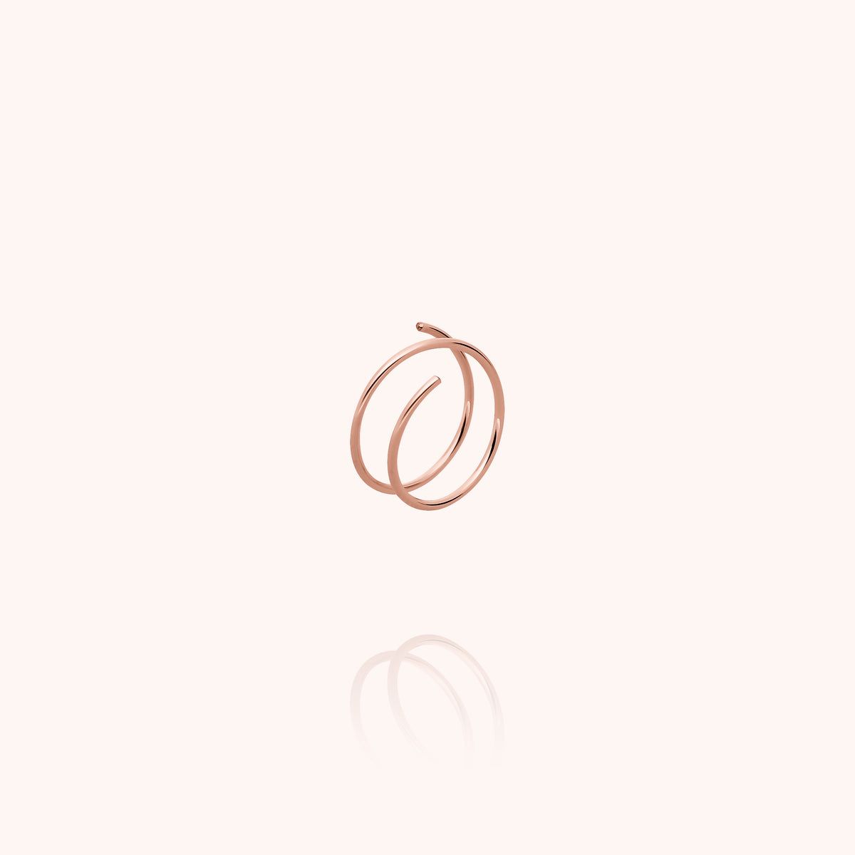 Ohrring Volute aus Roségoldfilled — von Hand gefertigt in Paris