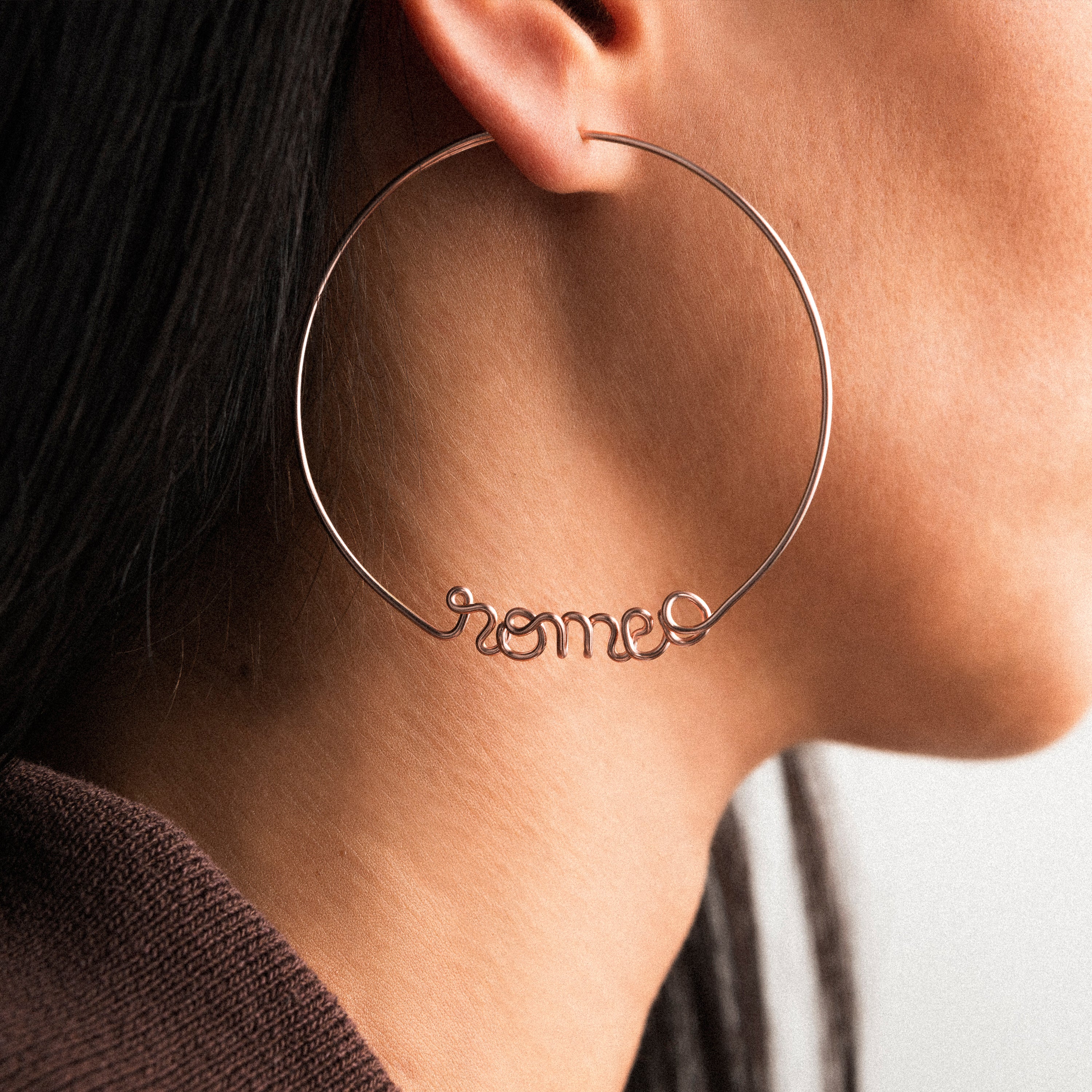 Orecchini a Cerchio Personalizzati Originale - oro rosa gold filled 14k