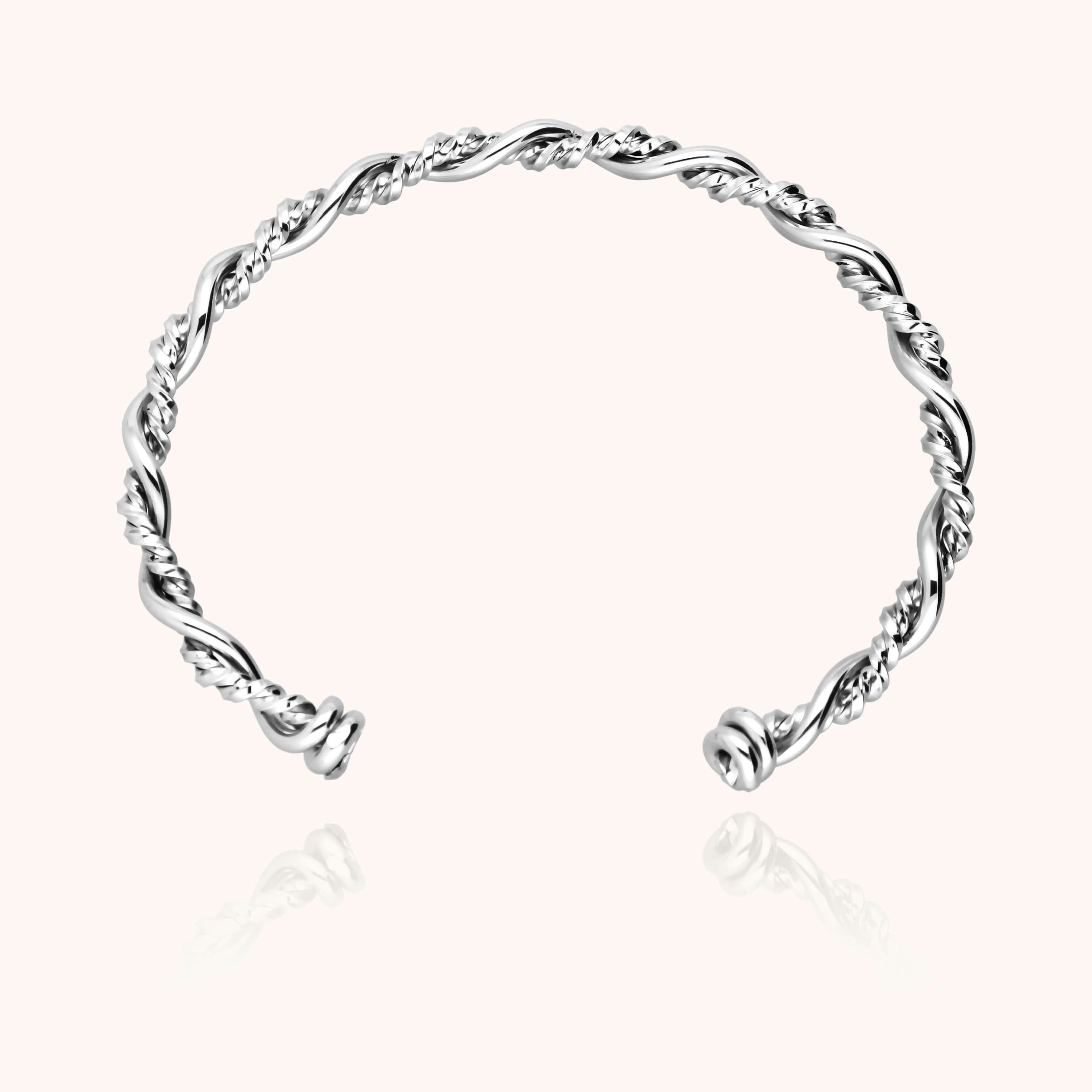 Bracelet Bramble — détail façonnage à la main, argent sterling 925