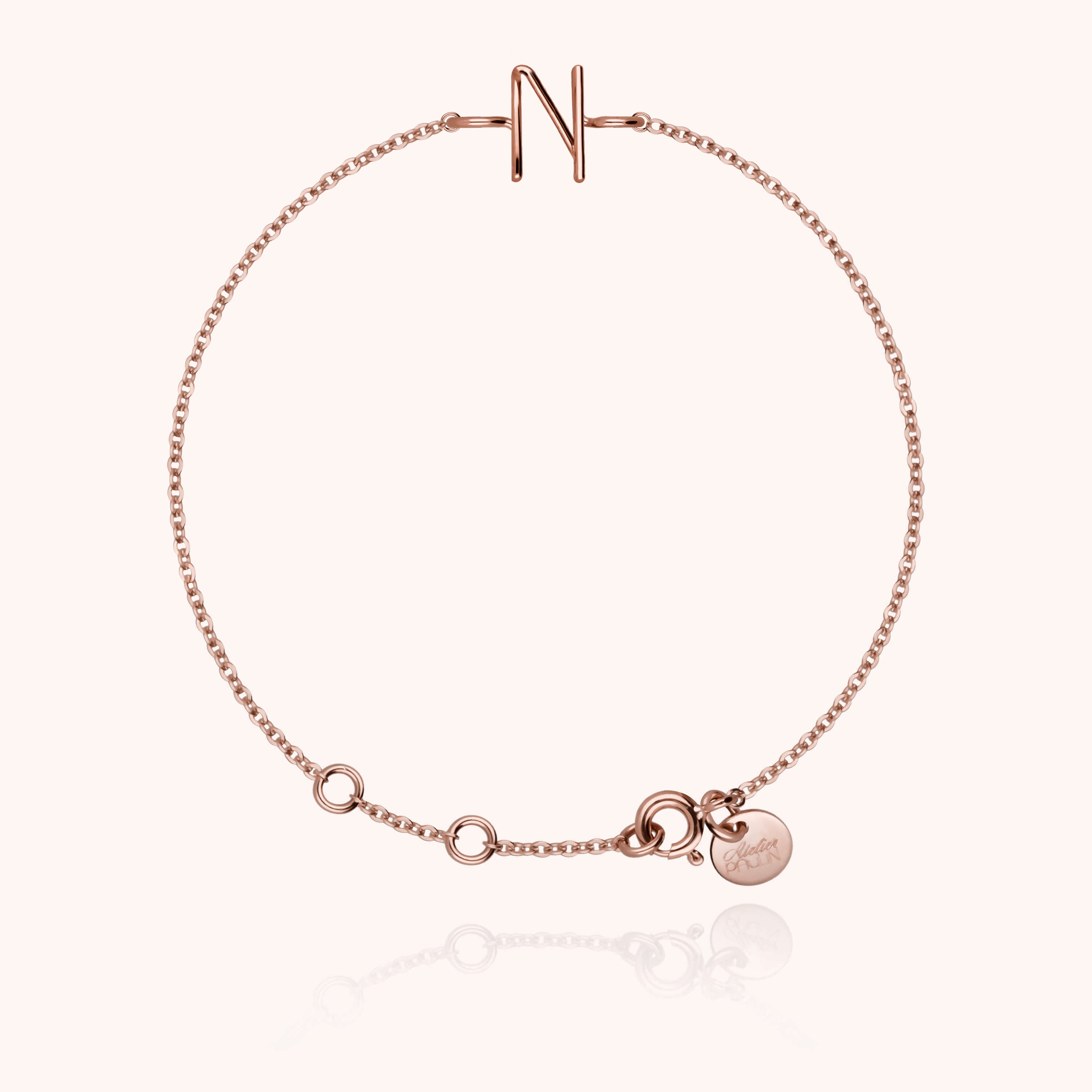 Bracelet Chaîne Initiale — cadeau de luxe fait main Paris
