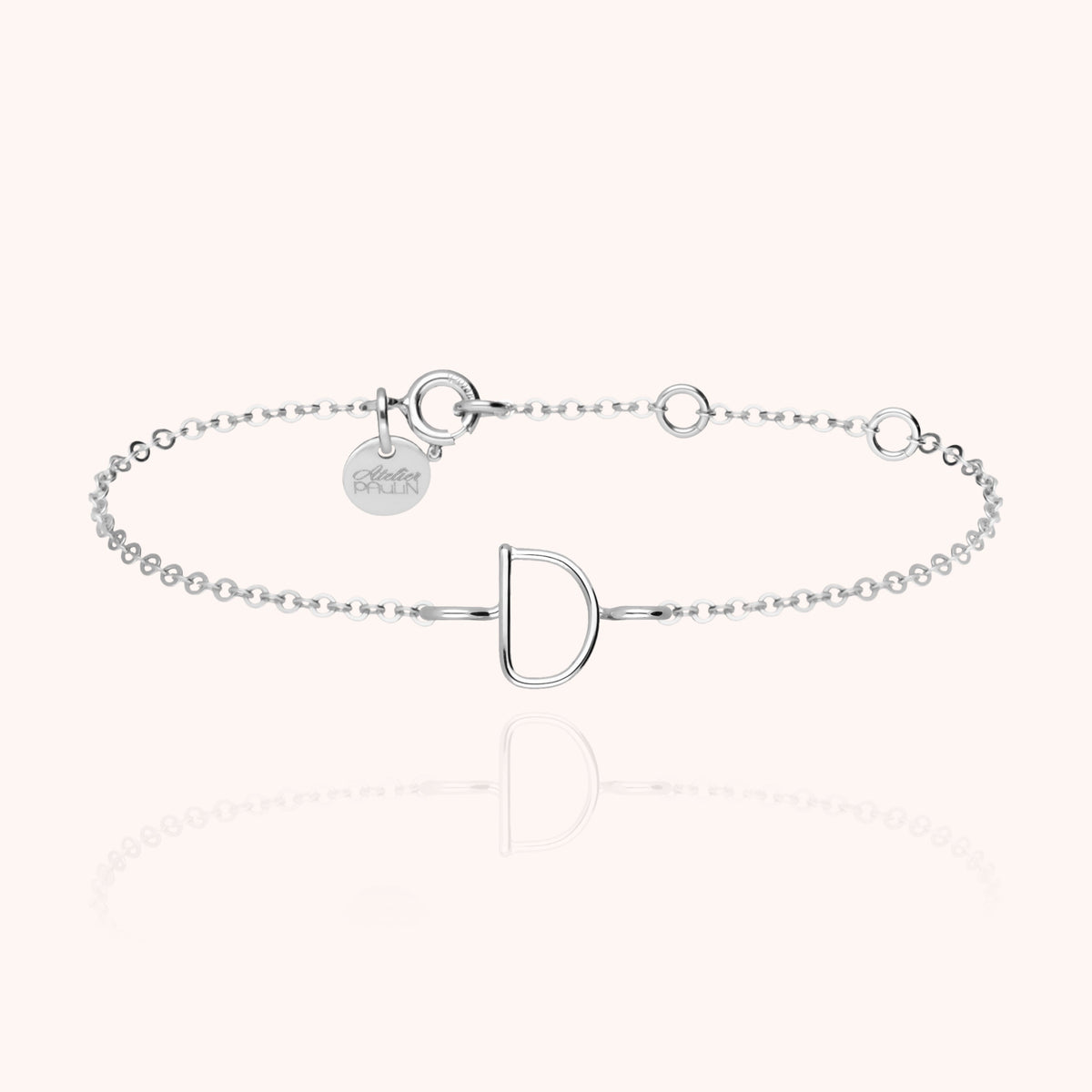 Kette-Armband Initiale aus 18 Karat Weißgold — sichere Lieferung aus Paris