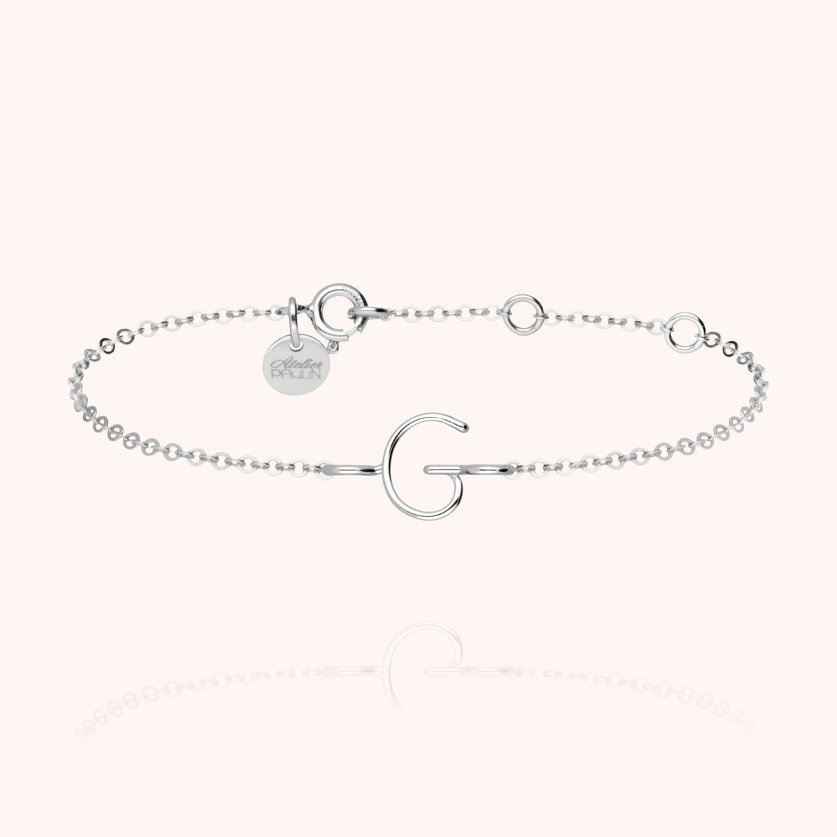 Kettenarmband Initiale — von Hand gefertigtes Geschenk Paris