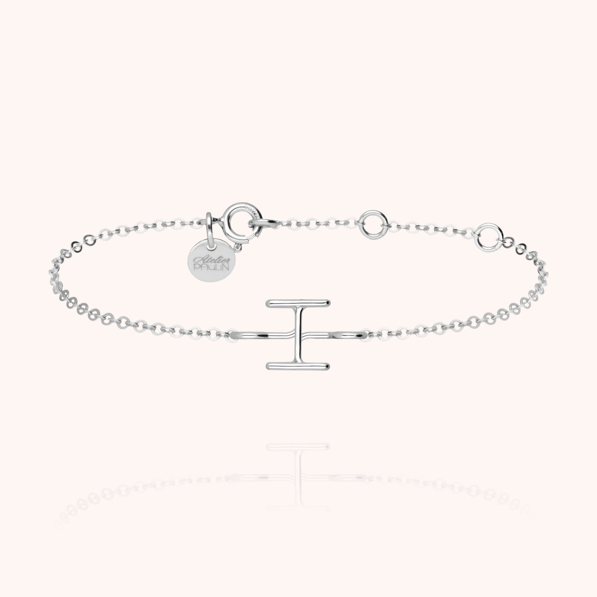 Kette-Armband Initiale aus 18 Karat Weißgold — sichere Lieferung aus Paris