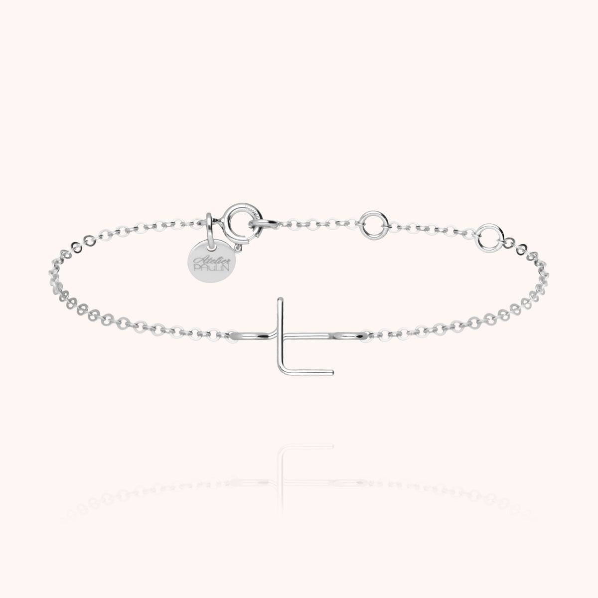 Kettenarmband Initiale — von Hand gefertigtes Geschenk Paris