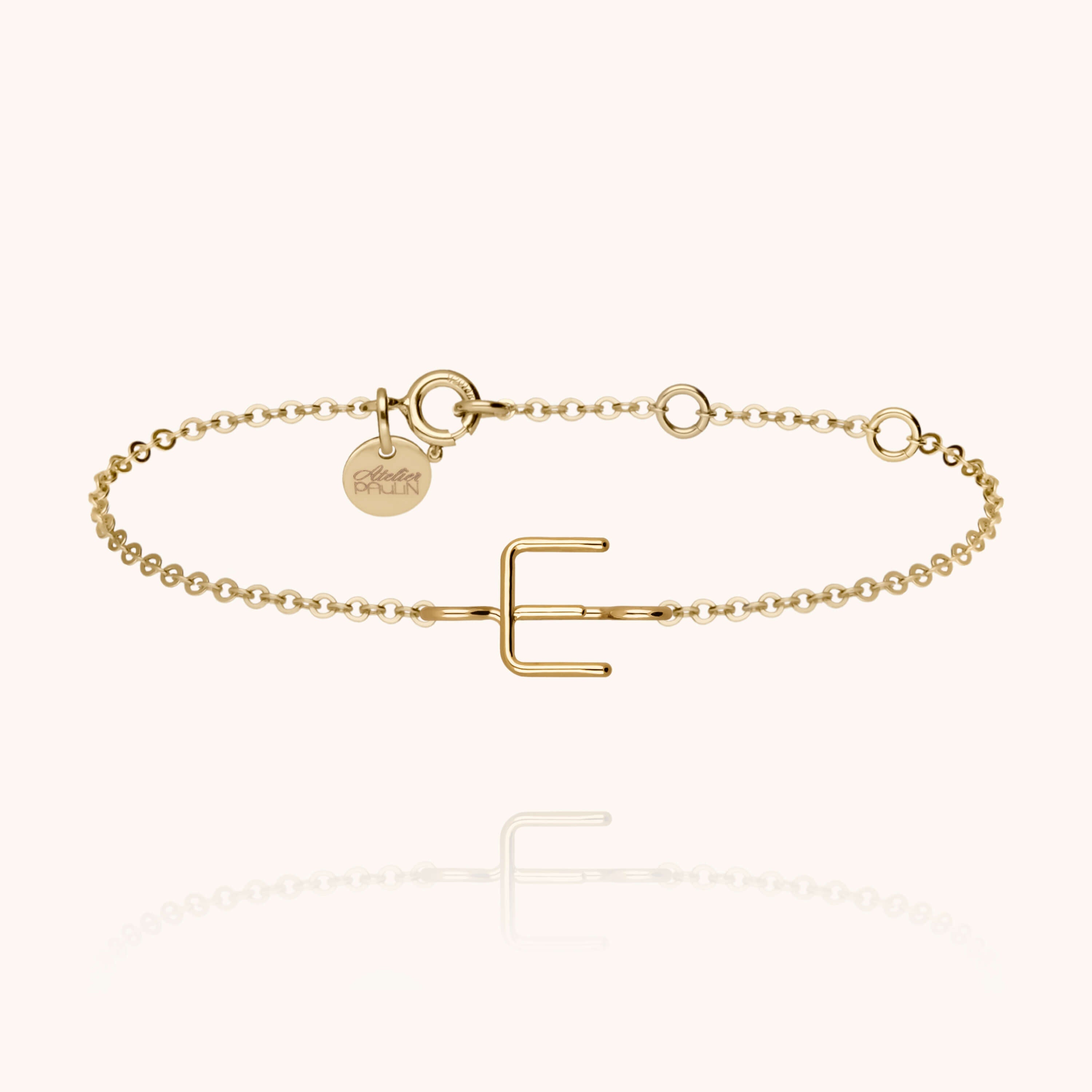 Bracelet Chaîne Initiale en or jaune 18K — expédition sécurisée Paris