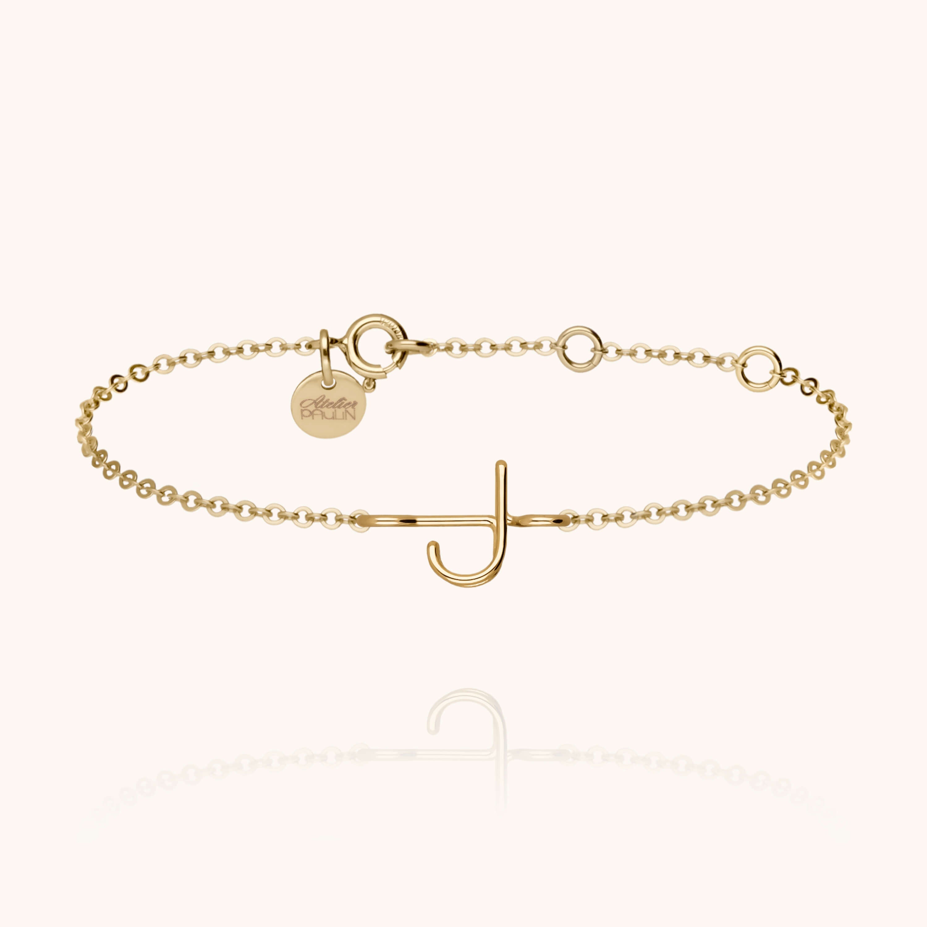 Bracelet Chaîne Initiale en or jaune 18K — expédition sécurisée Paris