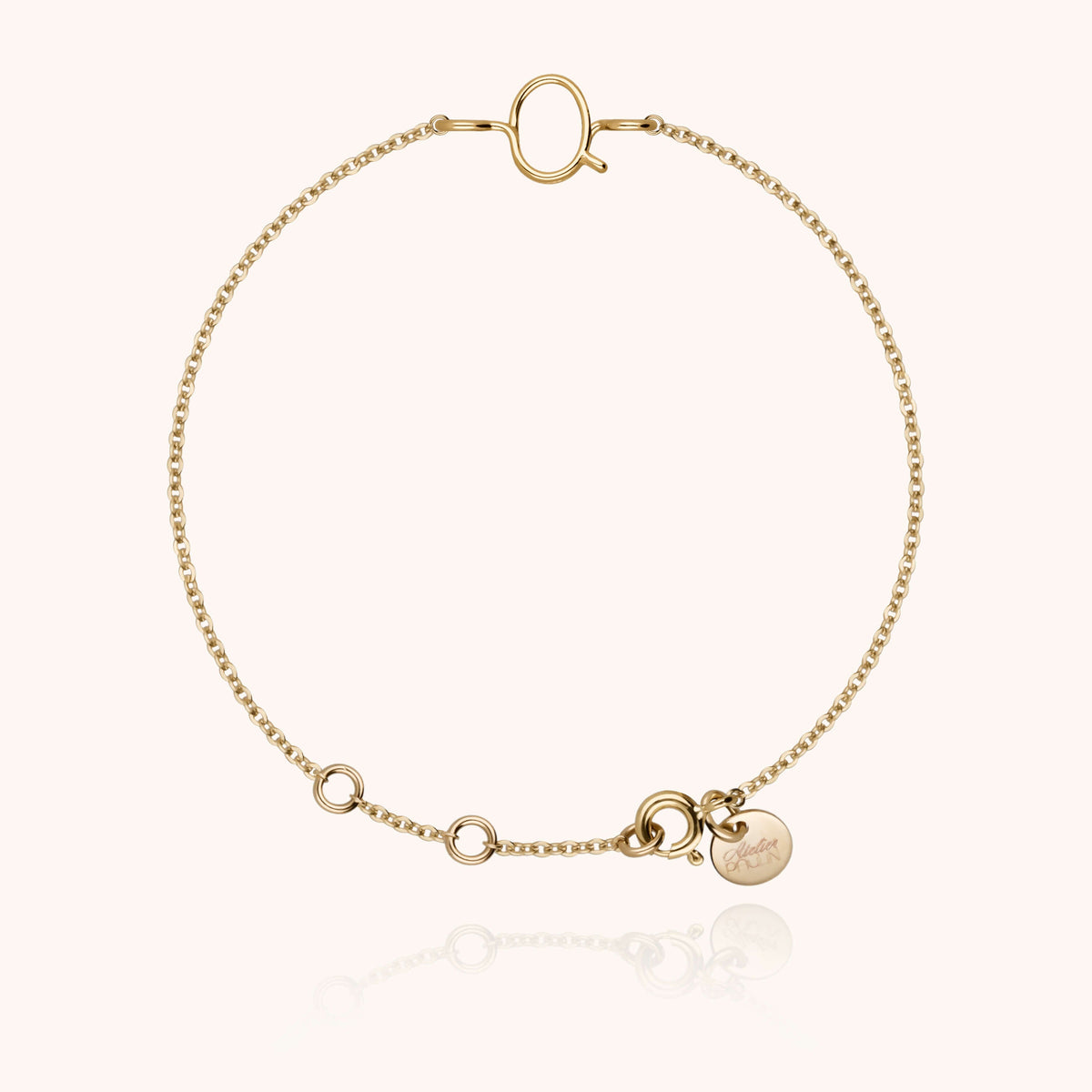 Kettenarmband Initiale aus 18K Gelbgold — sichere Lieferung aus Paris