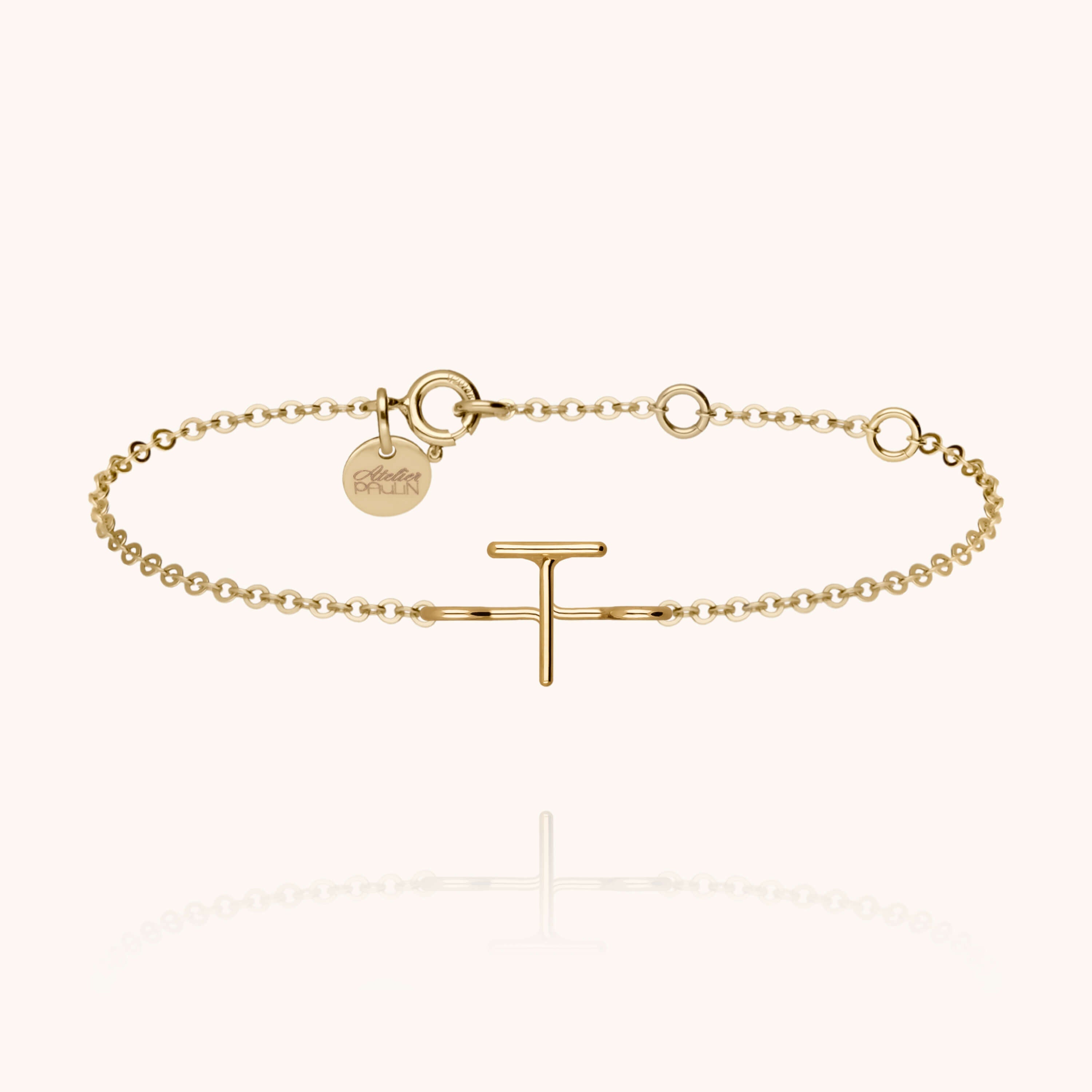 Bracelet Chaîne Initiale en or jaune 18K — expédition sécurisée Paris
