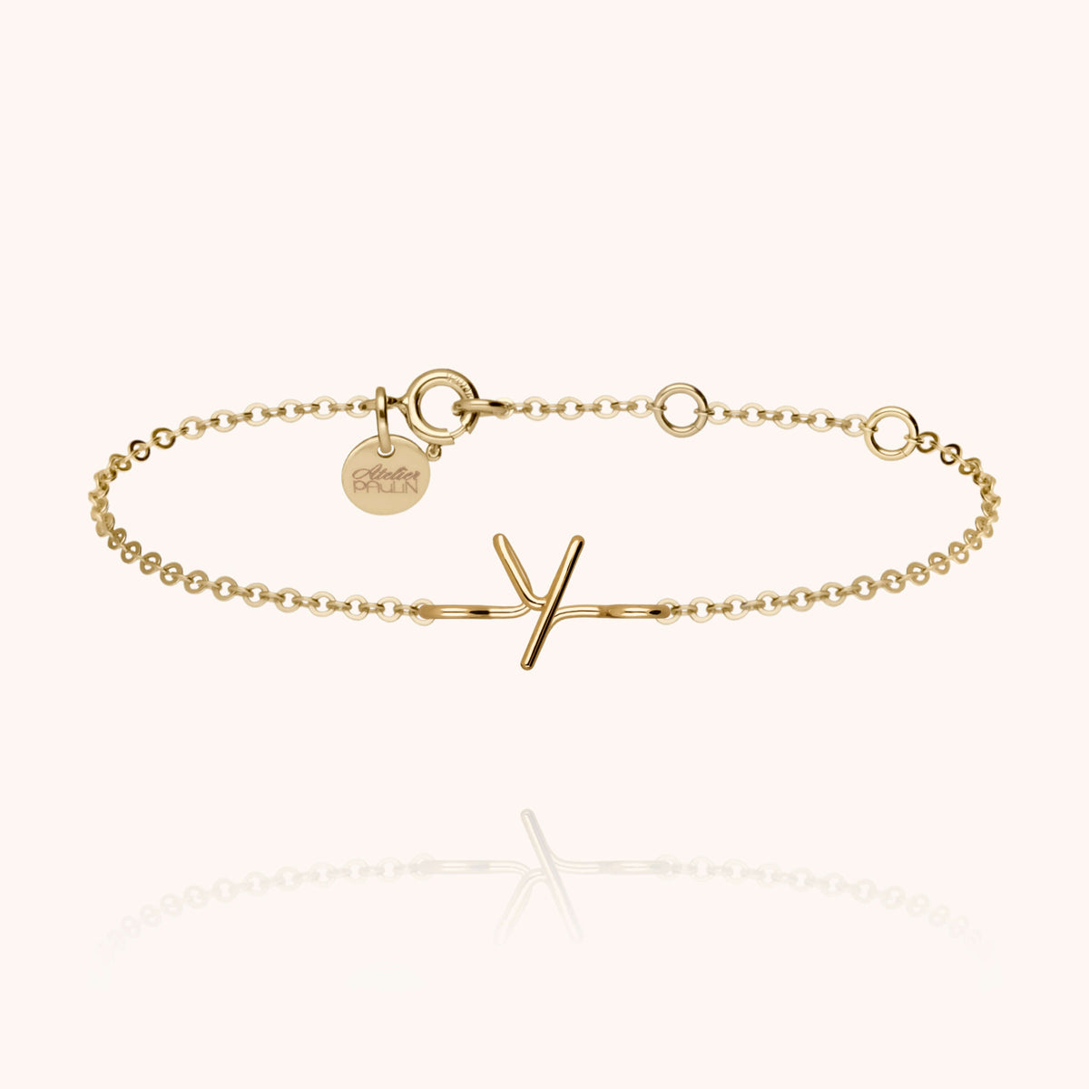 Kettenarmband Initiale aus 18K Gelbgold — sichere Lieferung aus Paris
