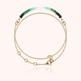 Bracciale Catena Doppio Giro - smeraldo