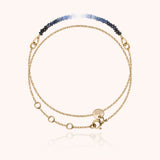 Bracciale Catena Doppio Giro - zaffiro blu
