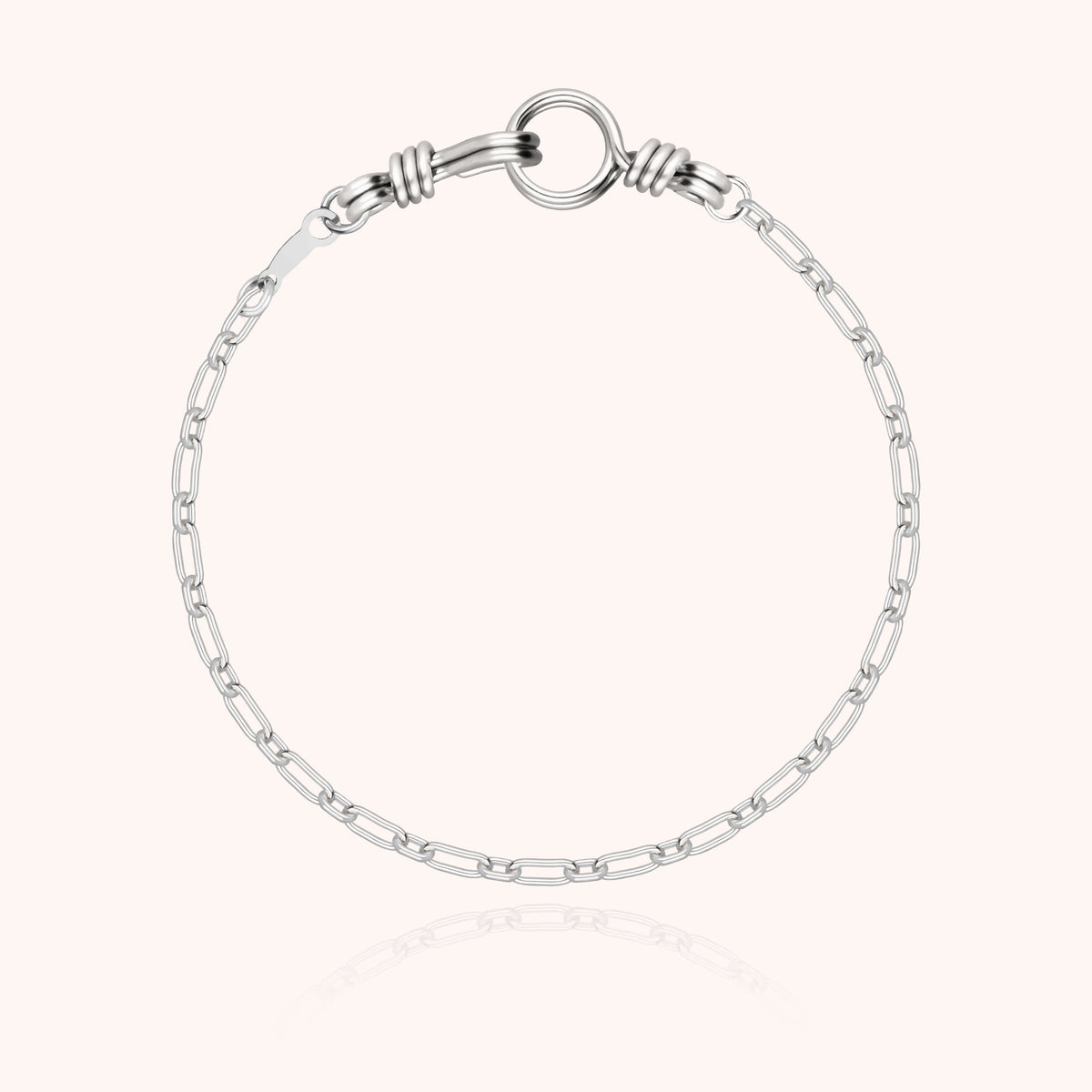 Armband Kette Rechteck Attache moi aus 925 Sterlingsilber — von Hand gefertigter Schmuck Atelier Paulin