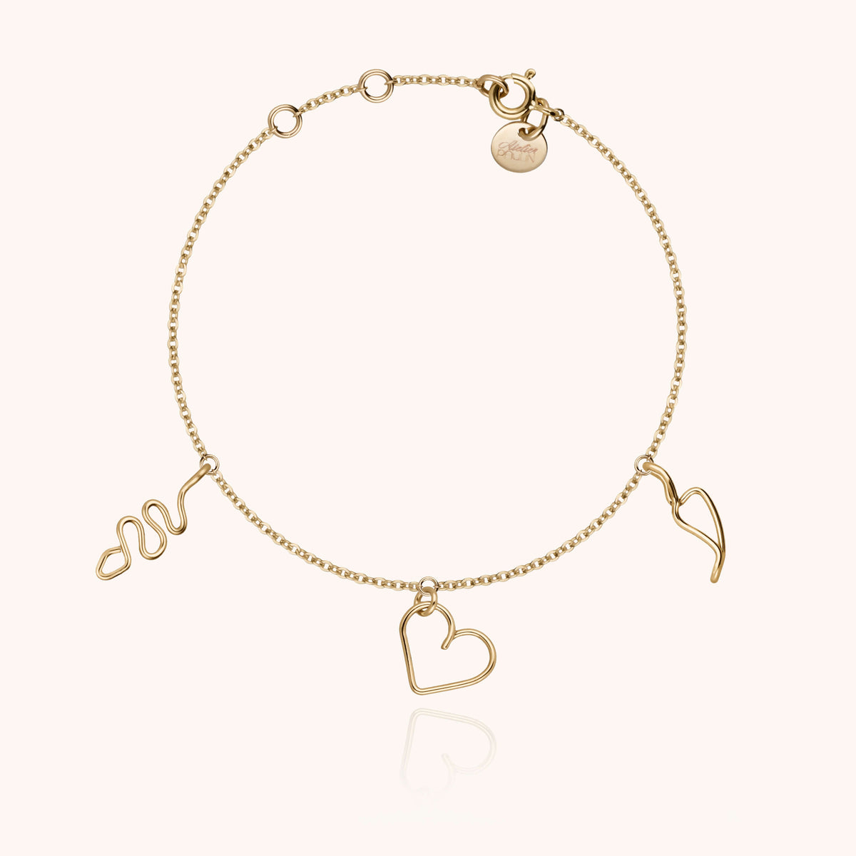 Bracciale Charms Dare to Love Me nella sua scatola regalo Atelier Paulin
