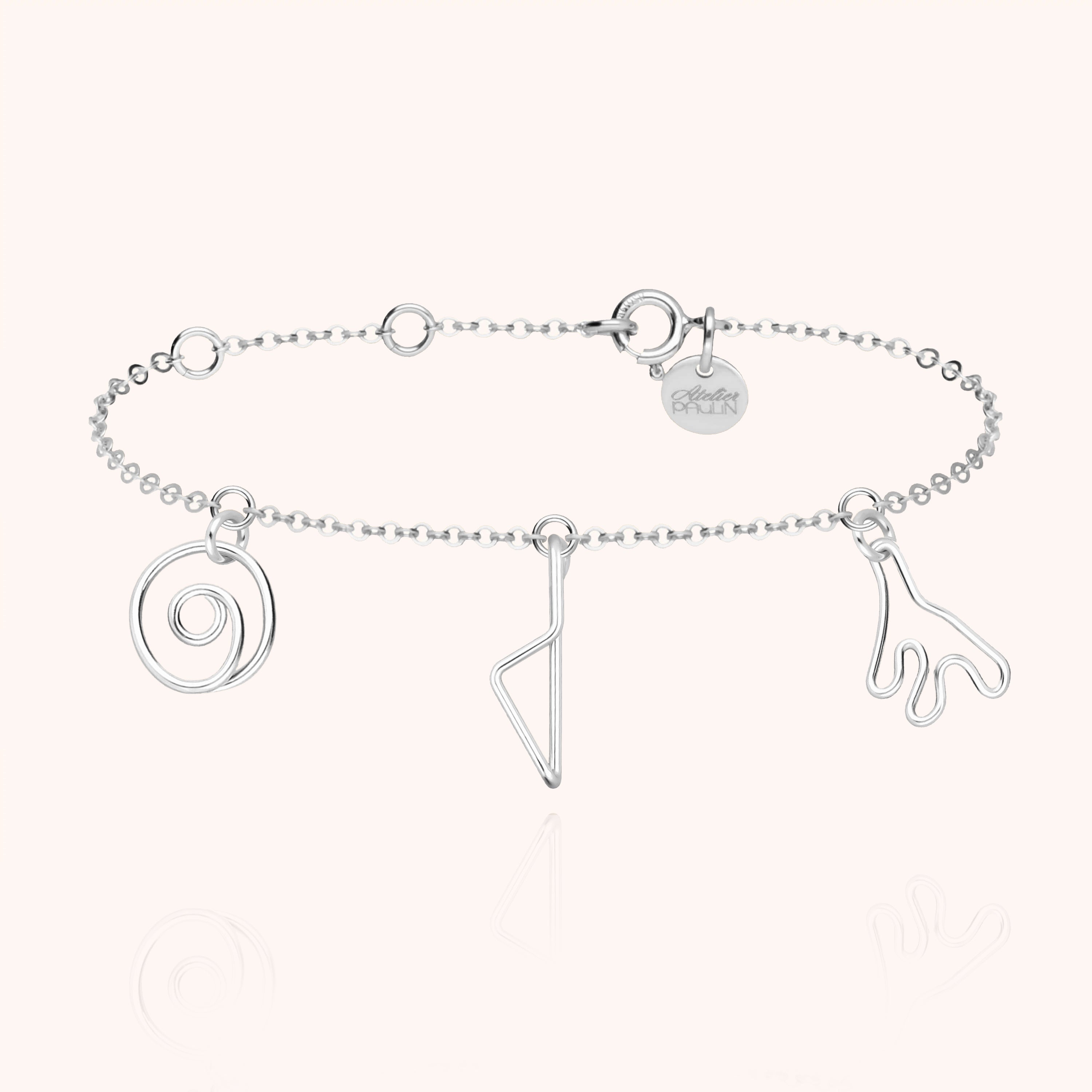 Bracelet Charms Trio Corsica - argent