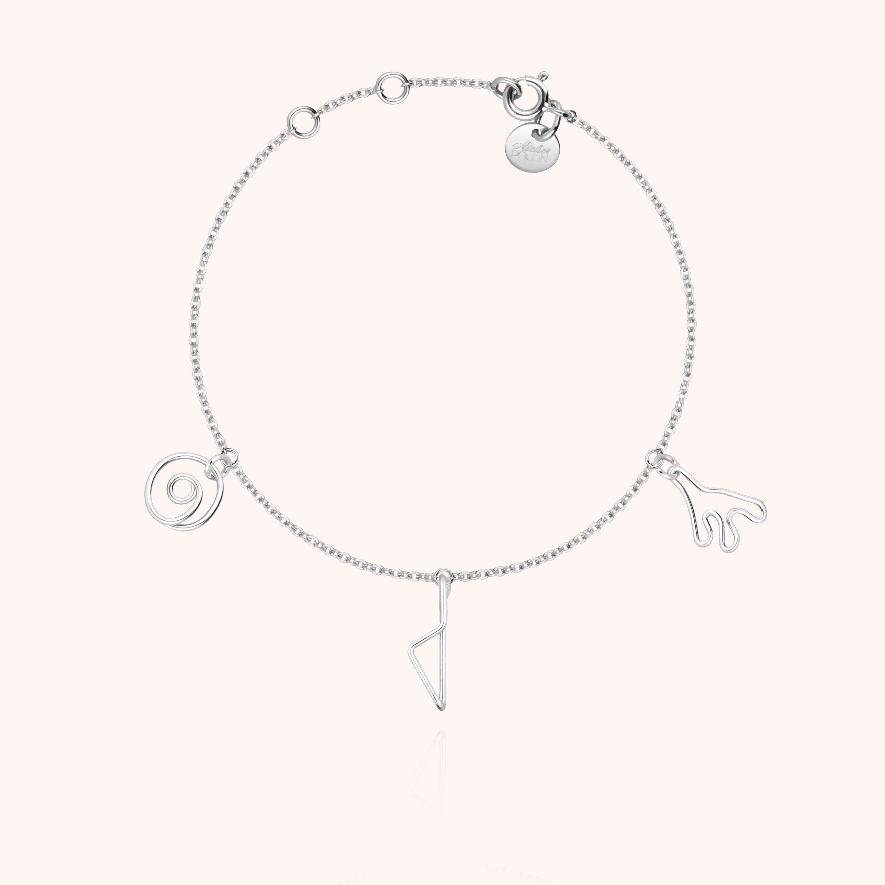 Bracelet Charms Trio Corsica - argent