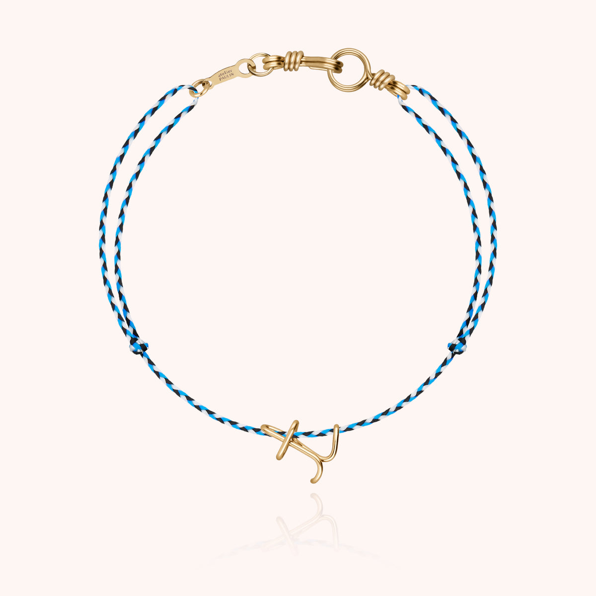 Bracciale Cordino Slim Knot Iniziale Mini Attache moi
