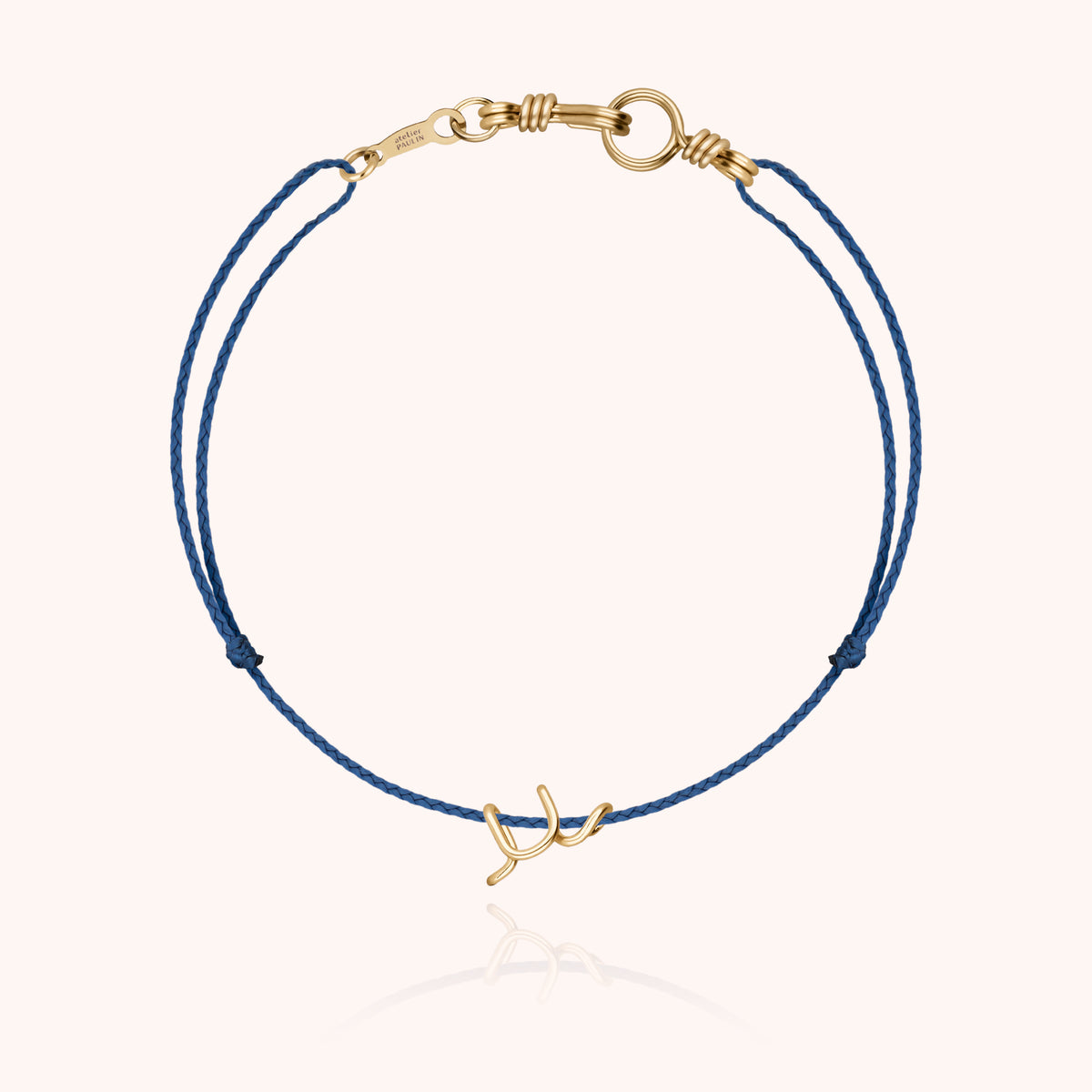 Armband Kordel Initiale Mini Attache moi — von Hand gefertigtes Geschenk Paris
