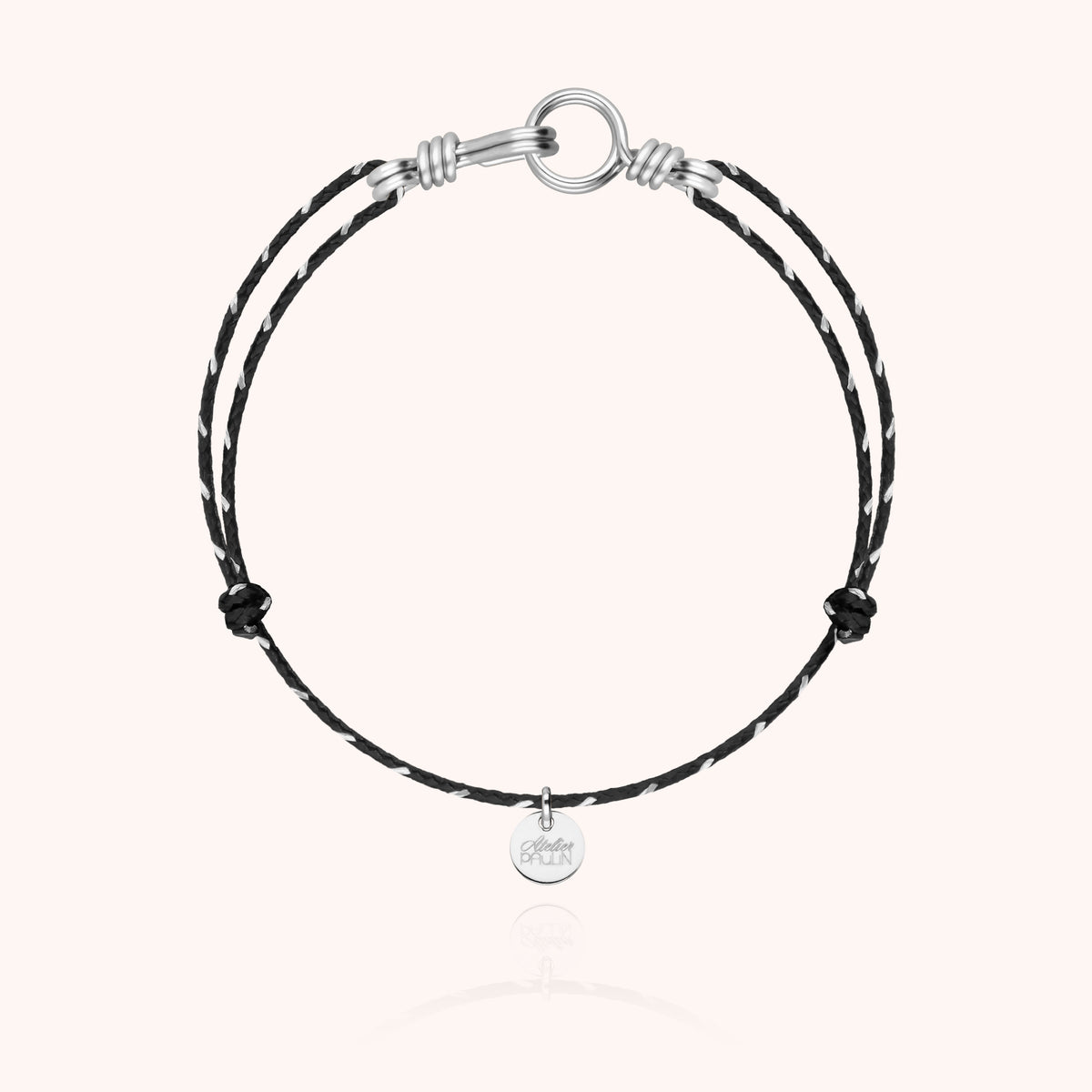 Bracelet Cordon Réfléchissant Attache moi en argent sterling 925 — bijou fait main Atelier Paulin