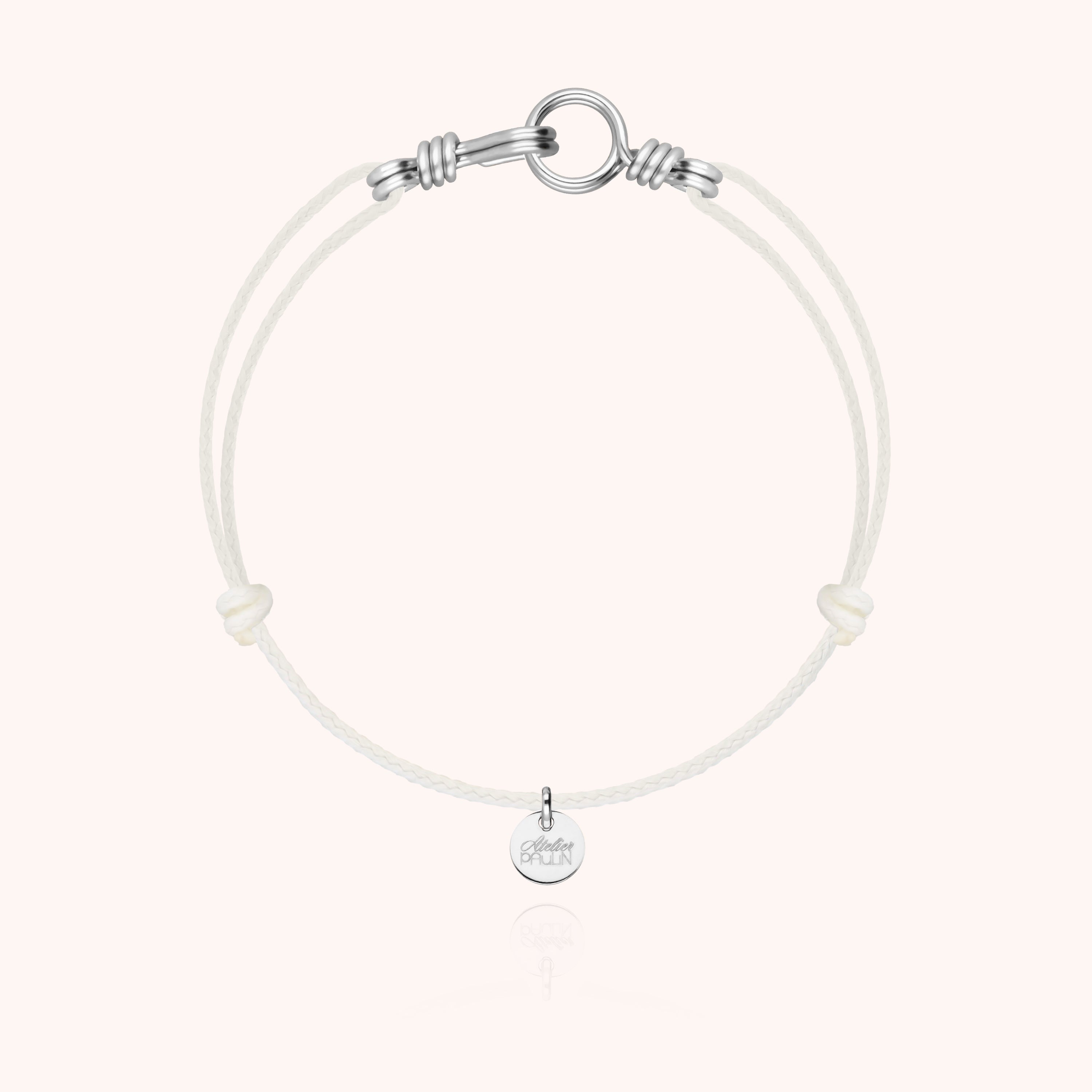Bracelet Cordon Phosphorescent Attache moi - argent