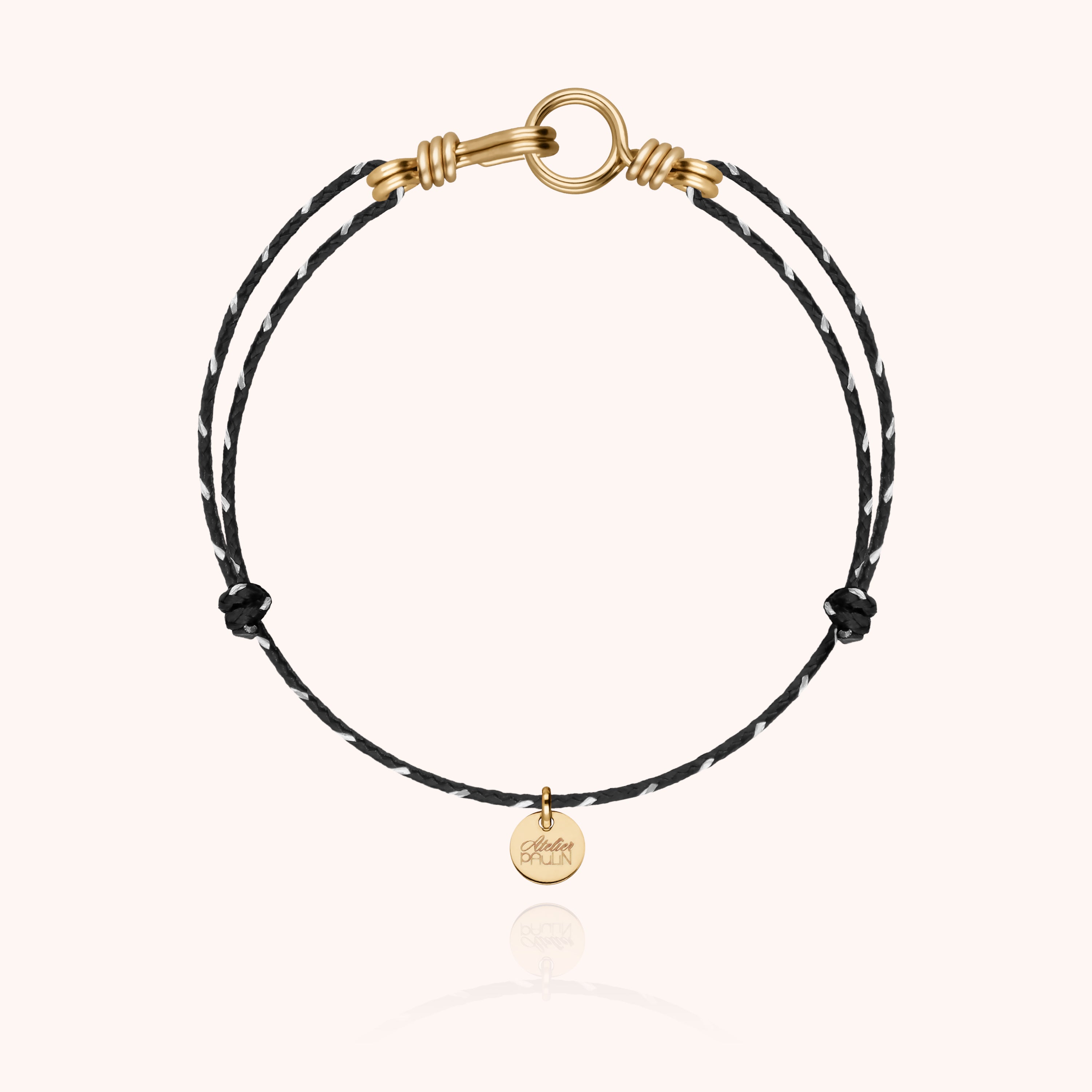 Bracelet Cordon Réfléchissant Attache moi - or jaune laminé