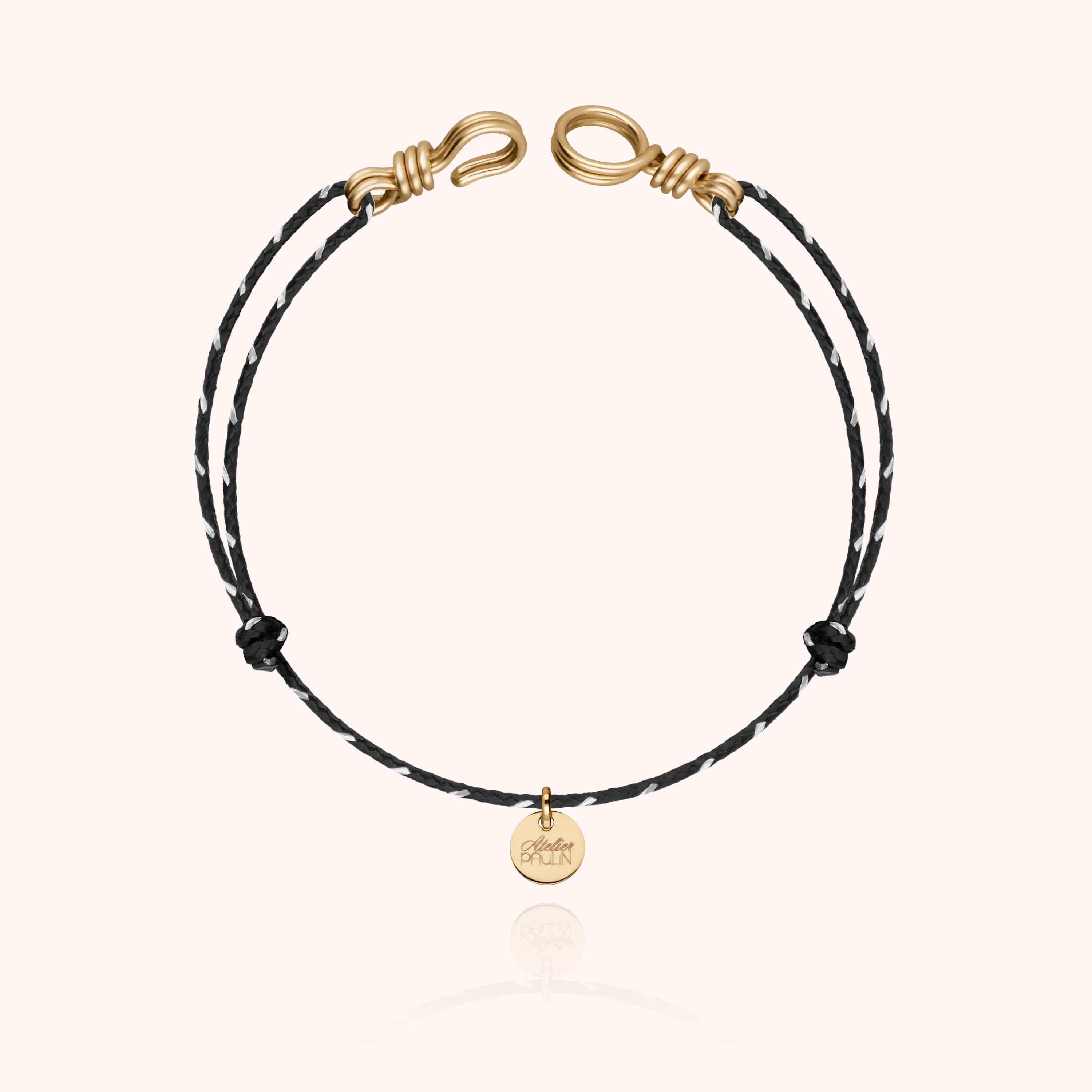 Bracelet Cordon Réfléchissant Attache moi - or jaune laminé