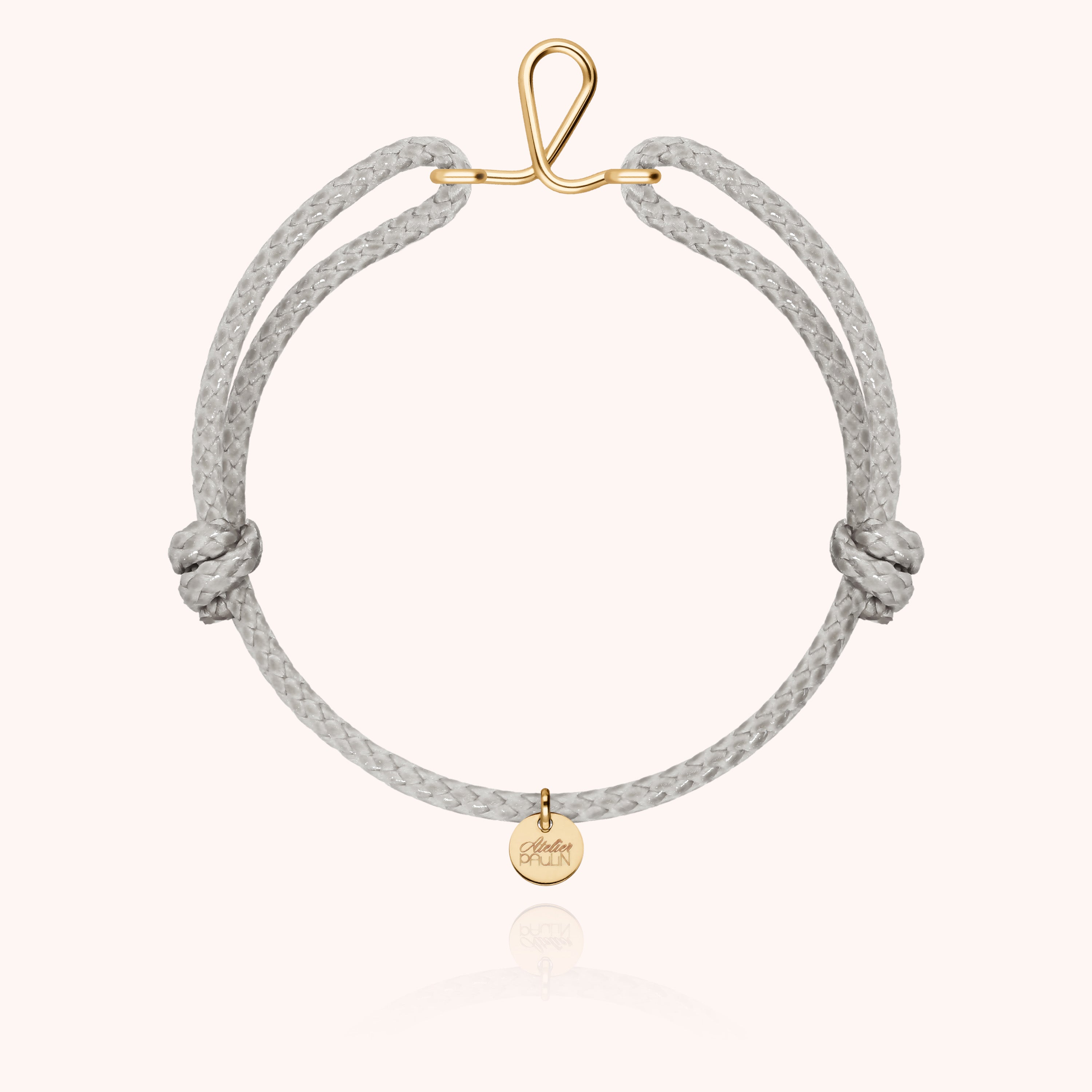 Bracciale Cordino Cerato Iniziale Uomo - oro giallo laminato