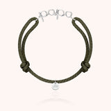 Waxed Cord Bracelet Papa - silver
