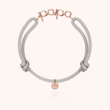 Waxed Cord Bracelet Papa - Rose 14k gold-filled wire