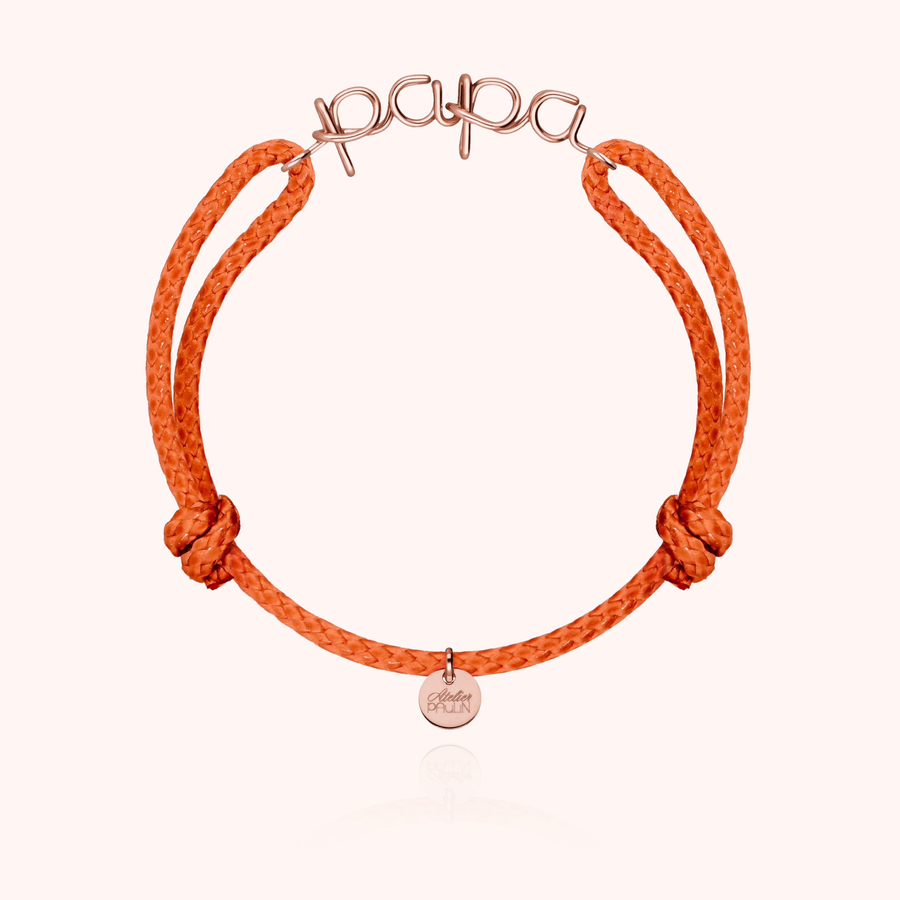 Bracelet cordon sobre masculin gold filled 14k cadeau masculin Atelier Paulin - or rose laminé