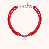 Personalized Wax Cord Bracelet for Men - silver