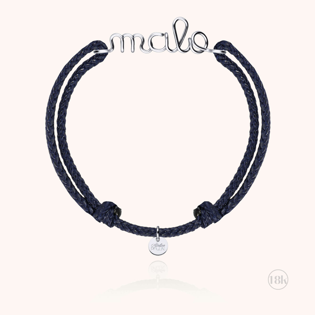 Bracelet Cordon Ciré Personnalisé Homme personnalisable — cadeau unique et personnalisé