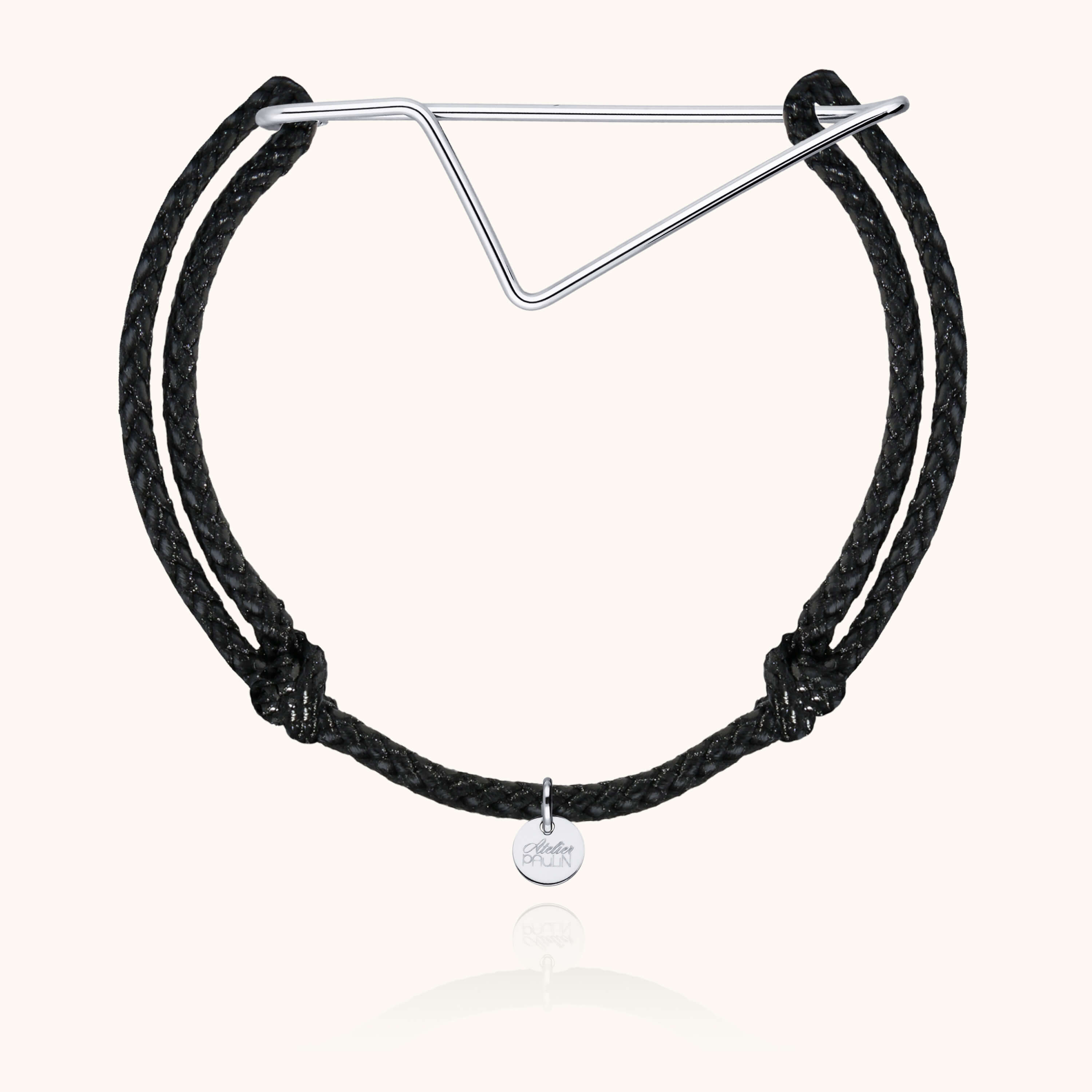 Profil du bracelet personnalisé montrant l'épaisseur du fil argent