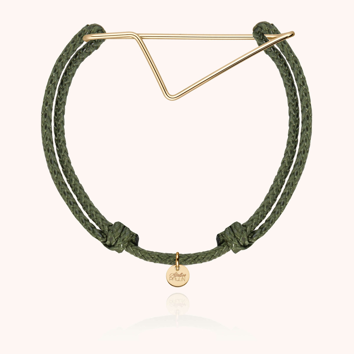 Armband Kordel Corsica am Handgelenk getragen — Gelbes Goldfilled schneller und sicherer Versand