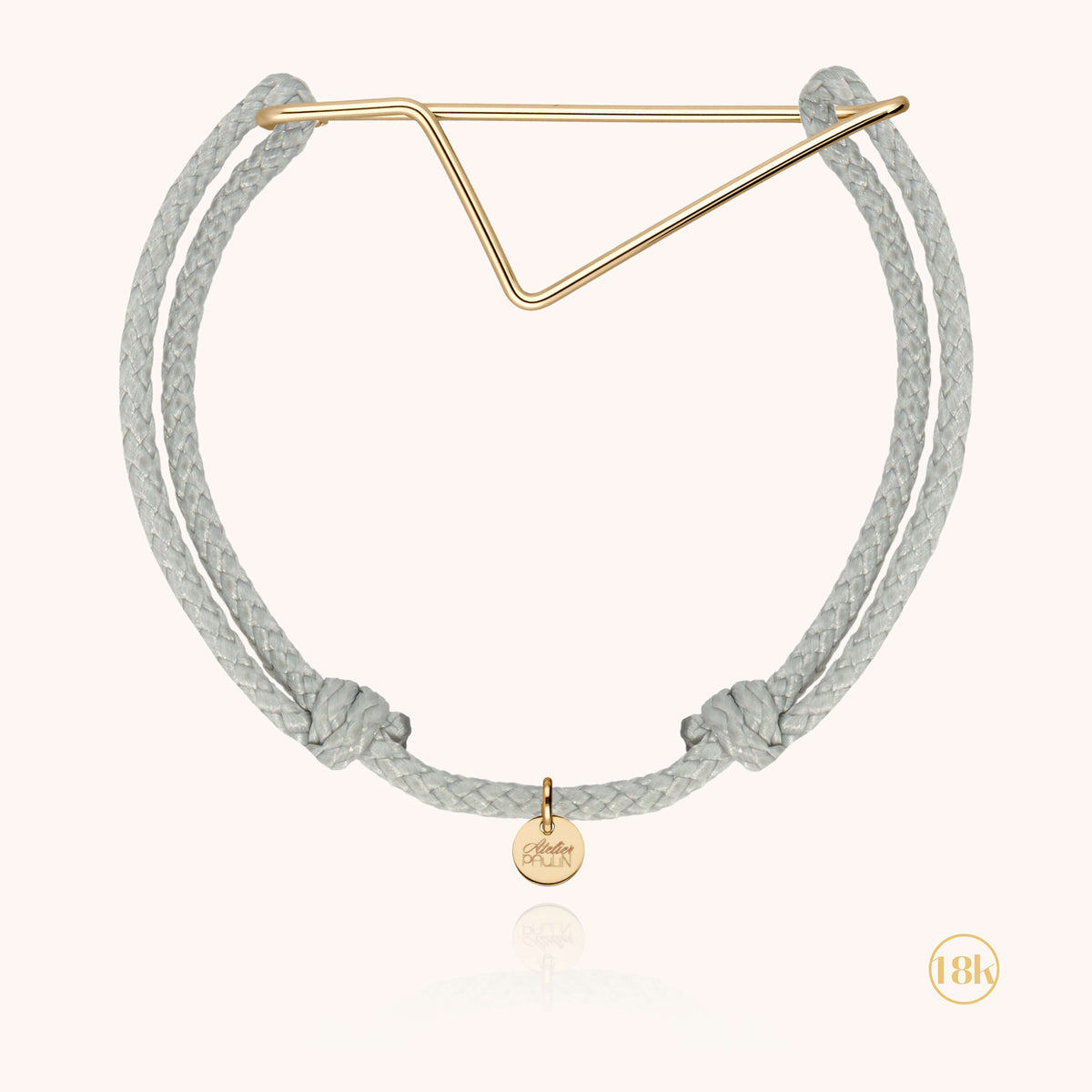 Bracciale Cordino Corsica in filo d'oro giallo 18kt, modellato a mano
