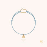 Little Cloud Child Cord Bracelet - Yellow 18k gold
