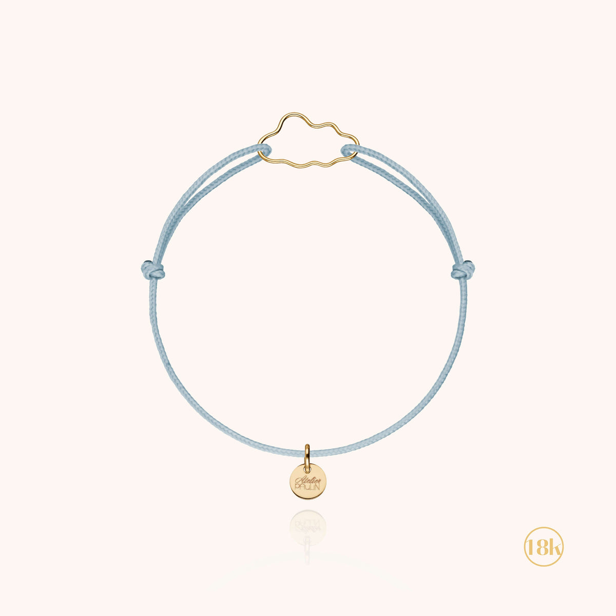 Bracciale Cordino Bambino Piccola Nuvola nella sua scatola regalo Atelier Paulin