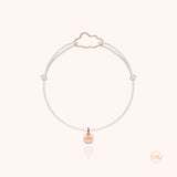 Little Cloud Child Cord Bracelet - Rose 18k gold
